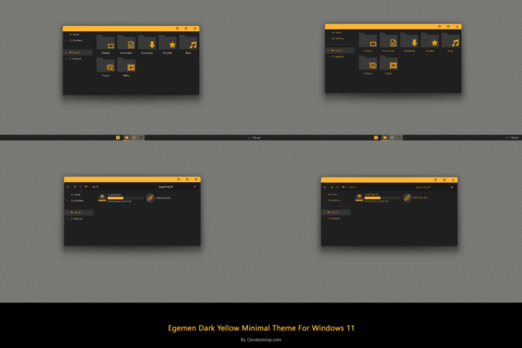Full Black Yellow And Red Theme For Windows 11 - Cleodesktop