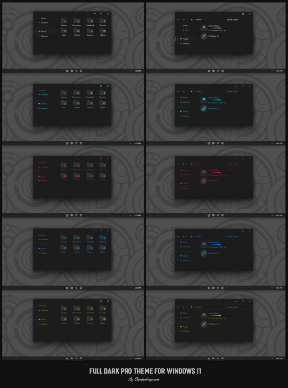 Full Dark PRO Theme For Windows 11