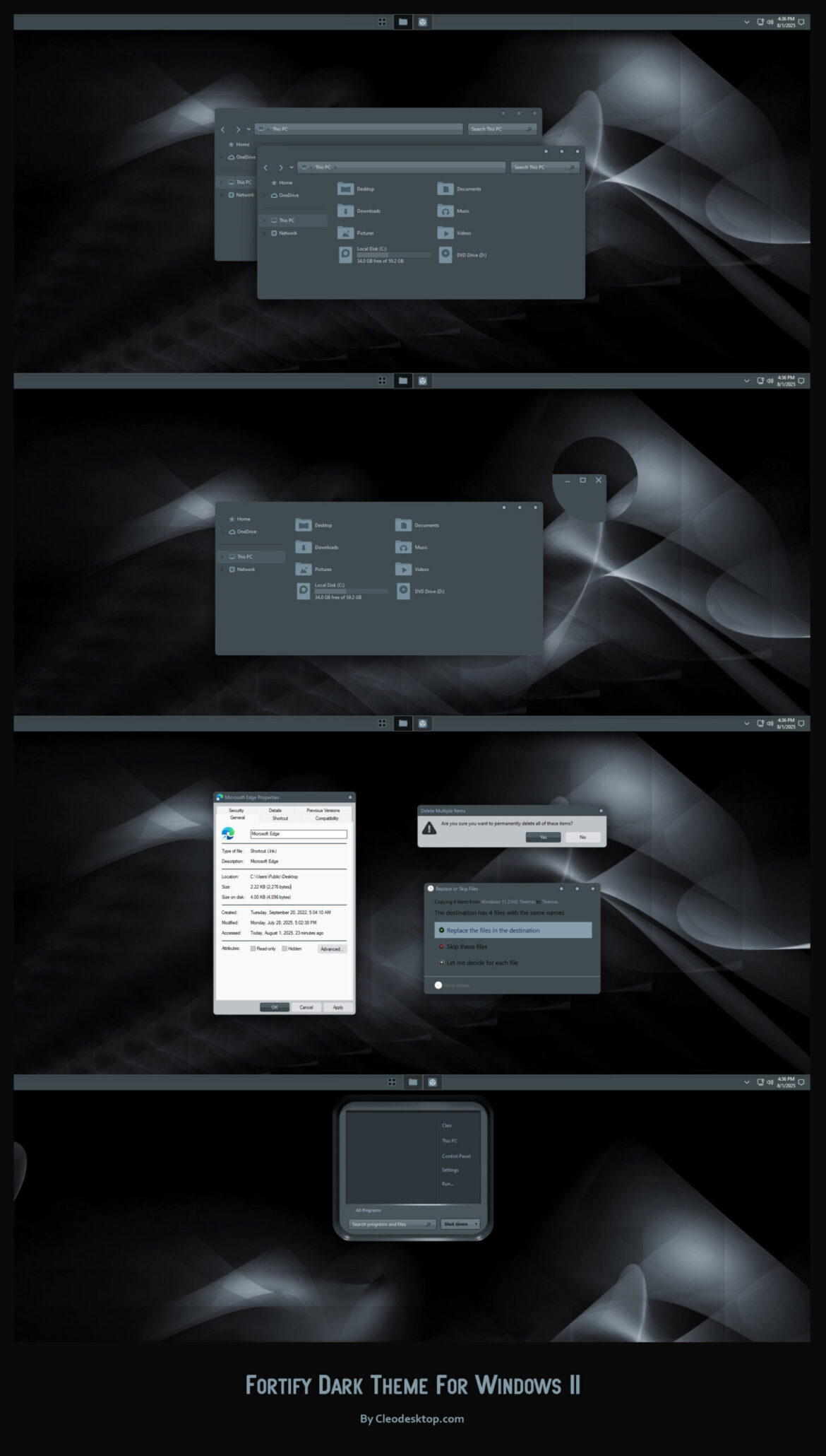 Fortify Dark Theme For Windows 11