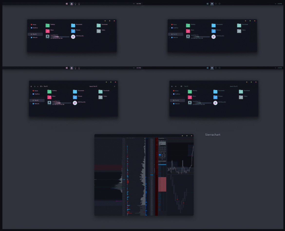 DST Style Linux Theme Win 11 Mod For Sierrachart