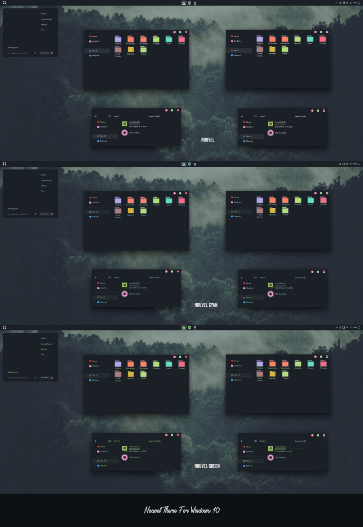 Nouvel Theme For Windows 10