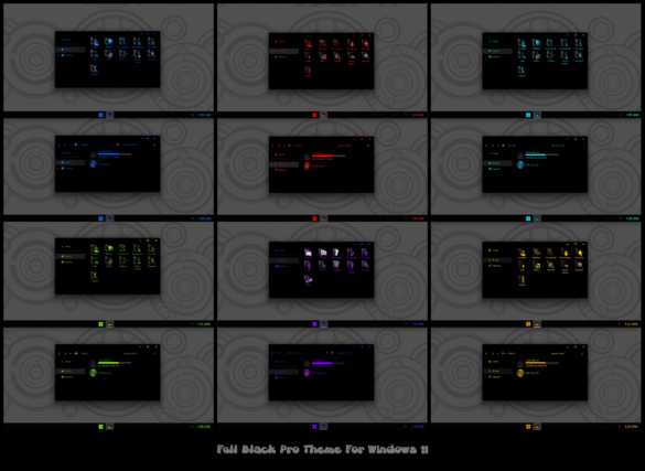 Full Black PRO Theme For Windows 11 Windows 11 Themes