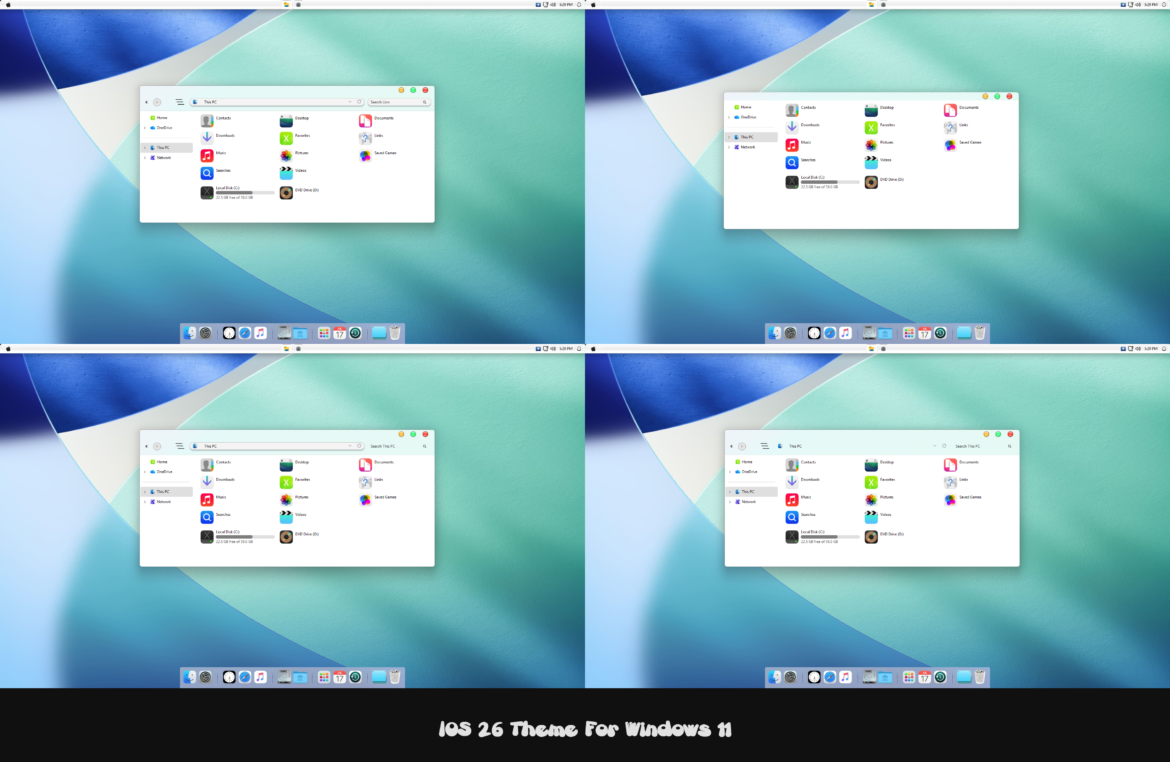 IOS 26 Theme For Windows 11